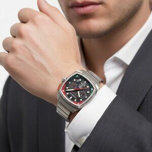 NWT Authentic Cadola Taurus Chronograph Quartz Black Dial Men's Watch